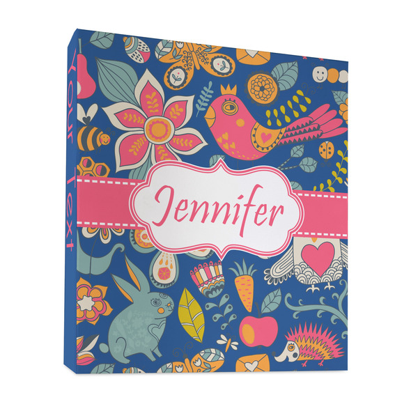 Owl & Hedgehog 3 Ring Binders - Full Wrap - 1" - FRONT