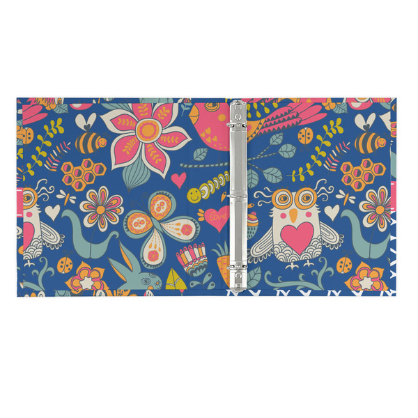 Owl & Hedgehog 3 Ring Binders - Full Wrap - 1" - OPEN INSIDE