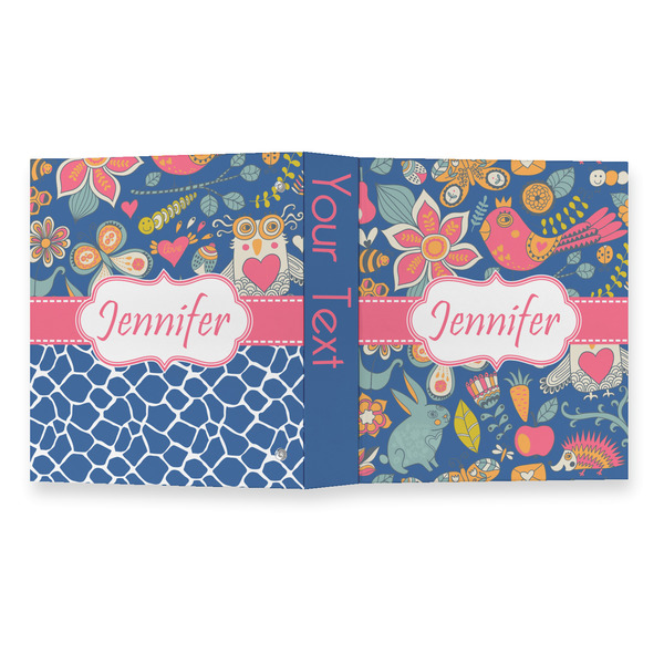 Owl & Hedgehog 3 Ring Binders - Full Wrap - 1" - OPEN OUTSIDE