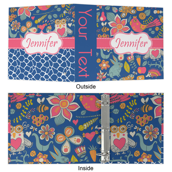 Owl & Hedgehog 3 Ring Binders - Full Wrap - 2" - APPROVAL