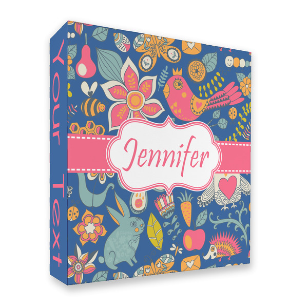 Owl & Hedgehog 3 Ring Binders - Full Wrap - 2" - FRONT