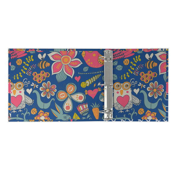 Owl & Hedgehog 3 Ring Binders - Full Wrap - 2" - OPEN INSIDE