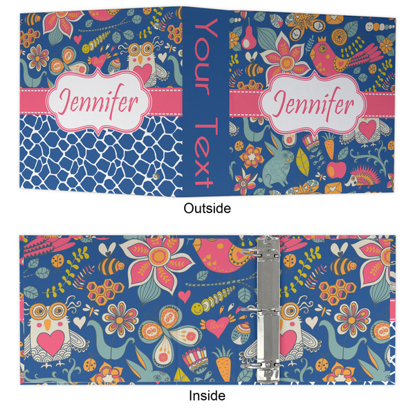 Owl & Hedgehog 3 Ring Binders - Full Wrap - 3" - APPROVAL