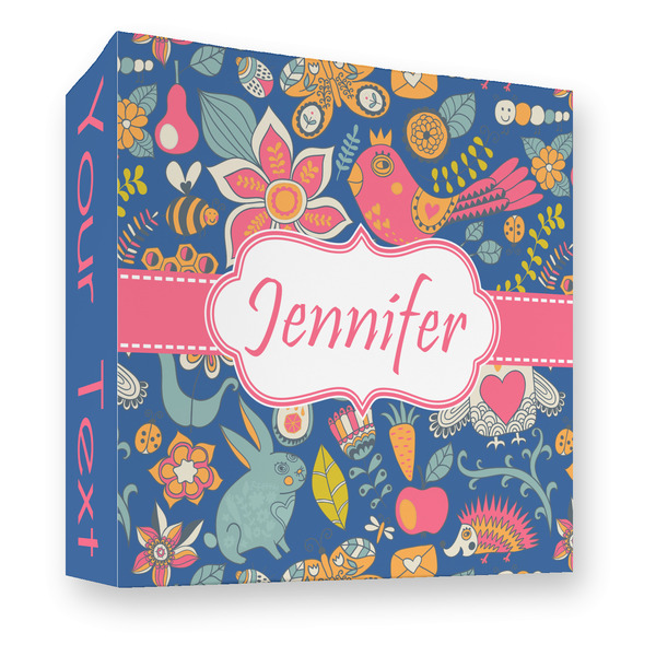 Owl & Hedgehog 3 Ring Binders - Full Wrap - 3" - FRONT