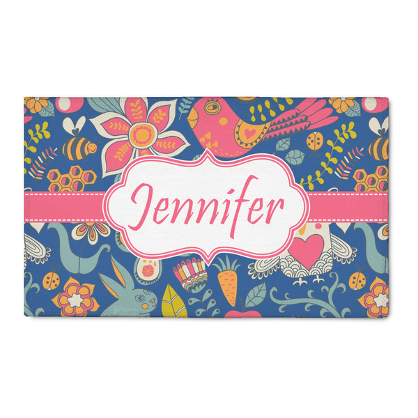 Custom Owl & Hedgehog 3' x 5' Indoor Area Rug (Personalized)