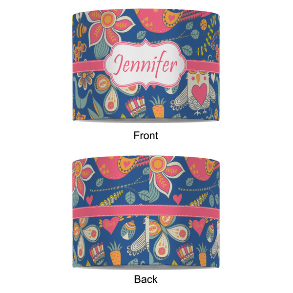 Owl & Hedgehog 8" Drum Lampshade - APPROVAL (Fabric)