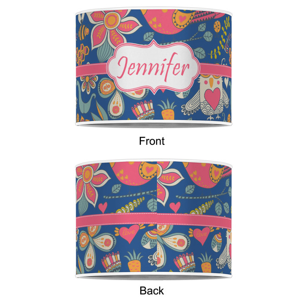 Owl & Hedgehog 8" Drum Lampshade - APPROVAL (Poly Film)