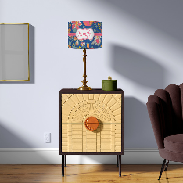 Owl & Hedgehog 8" Drum Lampshade - LIFESTYLE