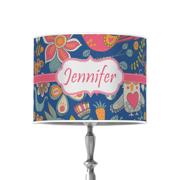 Owl & Hedgehog 8" Drum Lampshade - ON STAND (Poly Film)