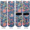 Owl & Hedgehog Adult Crew Socks - Double Pair - Front and Back - Apvl