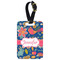 Owl & Hedgehog Metal Luggage Tag w/ Name or Text