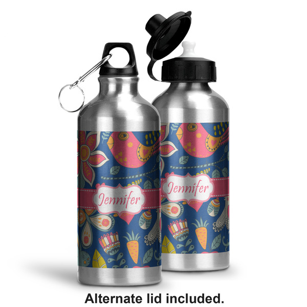 Owl & Hedgehog Aluminum Water Bottle - Alternate lid options