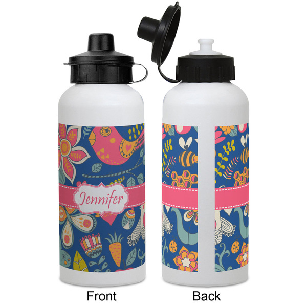 Owl & Hedgehog Aluminum Water Bottle - White APPROVAL