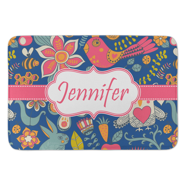 Custom Owl & Hedgehog Anti-Fatigue Kitchen Mat (Personalized)