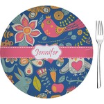 Owl & Hedgehog 8" Glass Appetizer / Dessert Plates - Single or Set (Personalized)