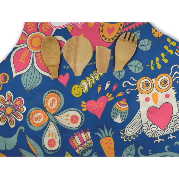 Owl & Hedgehog Apron - Pocket Detail with Props