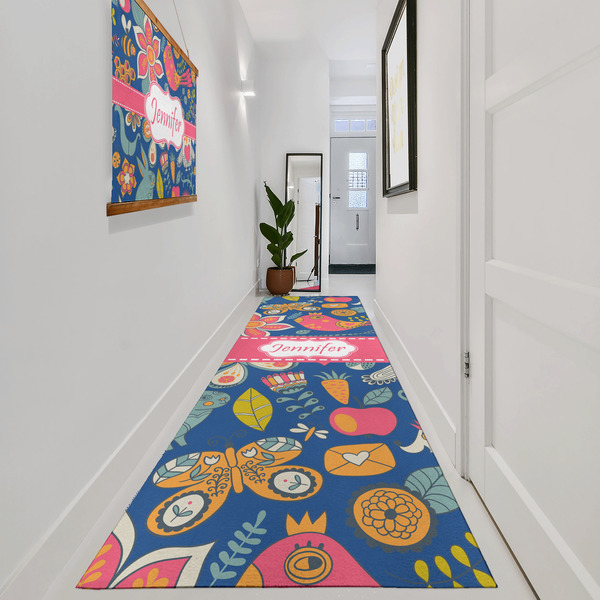 Owl & Hedgehog Area Rug Sizes - In Context (vertical)