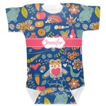Owl & Hedgehog Baby Bodysuit 0-3 (Personalized)