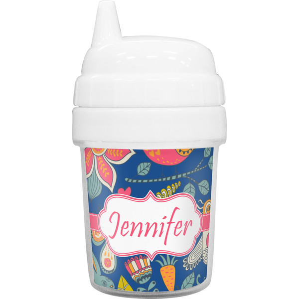 Custom Owl & Hedgehog Baby Sippy Cup (Personalized)