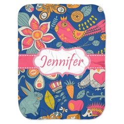 Owl & Hedgehog Baby Swaddling Blanket (Personalized)