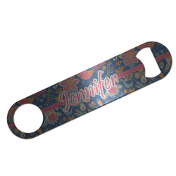 Owl & Hedgehog Bar Bottle Opener - Silver w/ Name or Text