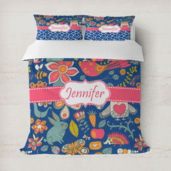 Owl & Hedgehog Duvet Cover (Personalized)