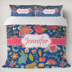 Owl & Hedgehog Duvet Cover Set - King (Personalized)