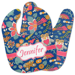 Owl & Hedgehog Baby Bib w/ Name or Text