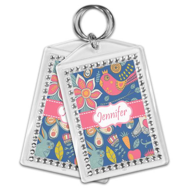 Owl & Hedgehog Bling Keychain - MAIN