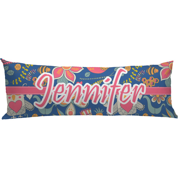 Custom Owl & Hedgehog Body Pillow Case (Personalized)