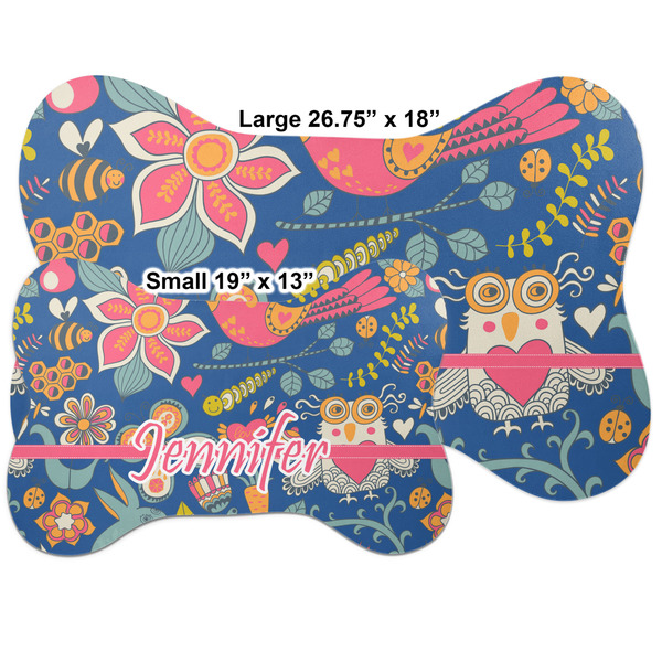 Owl & Hedgehog Bone Shaped Mat Comparison