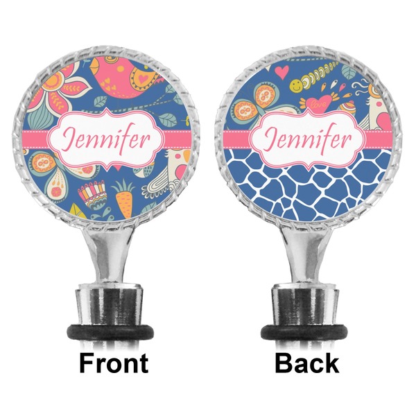 Owl & Hedgehog Bottle Stopper - Front and Back