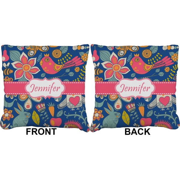 Owl & Hedgehog Burlap Pillow Approval