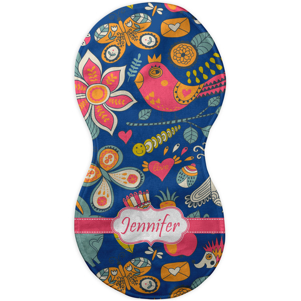 Owl & Hedgehog Burp Peanut Shaped Flat