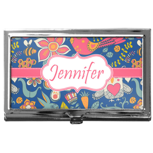 Custom Owl & Hedgehog Business Card Case