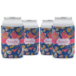 Owl & Hedgehog Can Cooler (12 oz) - Set of 4 w/ Name or Text