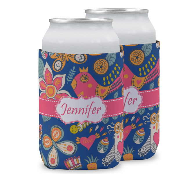 Custom Owl & Hedgehog Can Cooler (12 oz) w/ Name or Text