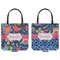 Owl & Hedgehog Canvas Tote - Front and Back