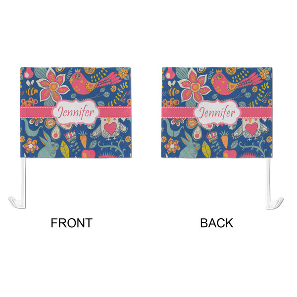 Owl & Hedgehog Car Flag - Large - APPROVAL