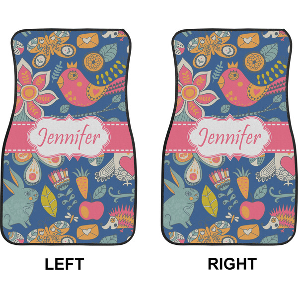 Owl & Hedgehog Car Mat Front - Approval