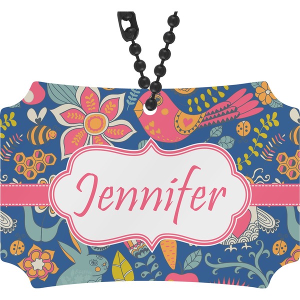 Custom Owl & Hedgehog Rear View Mirror Ornament (Personalized)