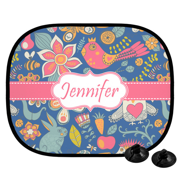 Custom Owl & Hedgehog Car Side Window Sun Shade (Personalized)