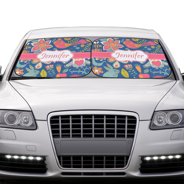 Owl & Hedgehog Car Sun Shades - IN CONTEXT