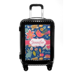 Owl & Hedgehog Carry On Hard Shell Suitcase (Personalized)