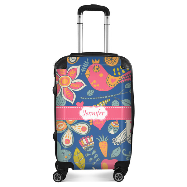 Custom Owl & Hedgehog Suitcase - 20" Carry On (Personalized)