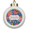 Owl & Hedgehog Ceramic Ball Ornament (Personalized)