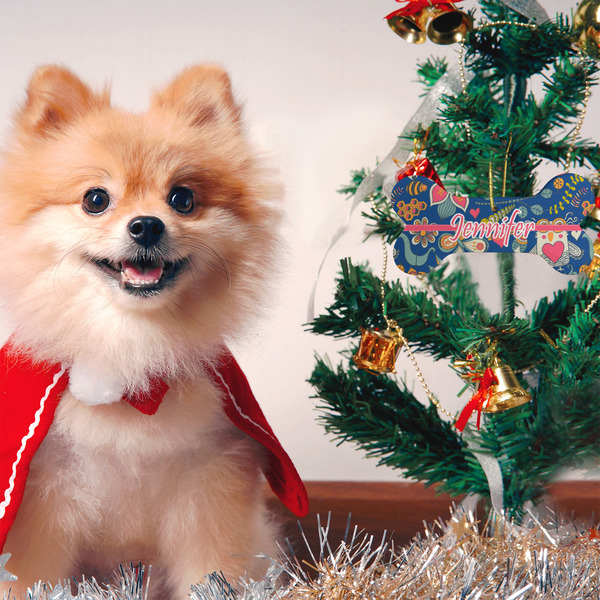 Owl & Hedgehog Ceramic Flat Ornament - Bone (LIFESTYLE)