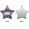 Owl & Hedgehog Ceramic Flat Ornament - Star Front & Back (APPROVAL)
