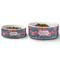Owl & Hedgehog Ceramic Dog Bowls - Size Comparison