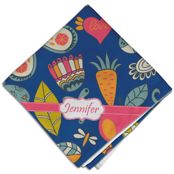 Owl & Hedgehog Cloth Dinner Napkin - Single w/ Name or Text